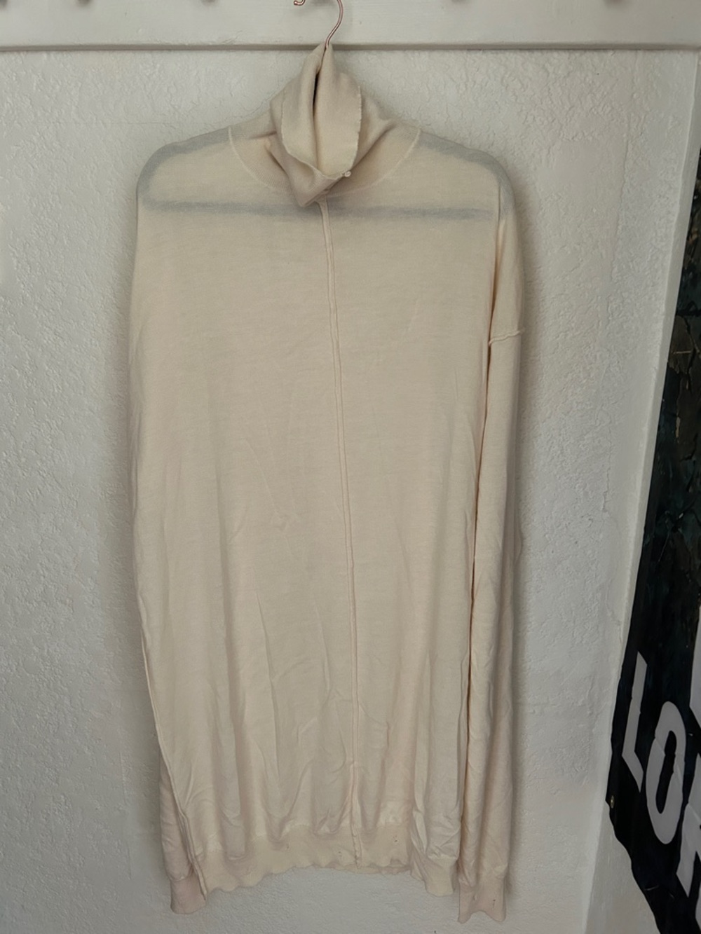 AMIRI Cream Turtleneck Long-Sleeve Dress